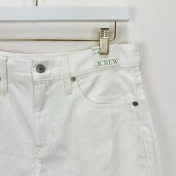 J.Crew Relaxed Denim Short White High Rise Classic Minimalist White 26 NWT - Picture 6 of 11